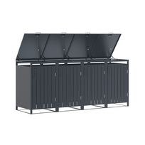 kompostas - Metalinė konteinerio stoginė HATIS MBB05-4A, keturguba, antracito (Anthracite) - 2 nuotrauka