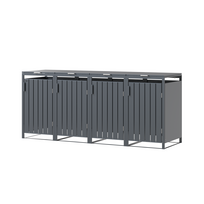 kompostas - Metalinė konteinerio stoginė HATIS MBB05-4A, keturguba, antracito (Anthracite) - 3 nuotrauka