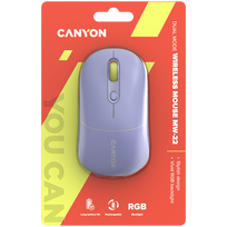 bluetooth peles - CANYON mouse MW-22 2in1 BT/ Wireless Lavender | CNS-CMSW22ML - 2 nuotrauka