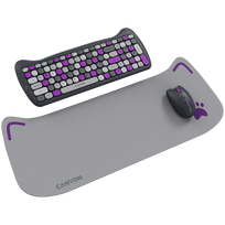 peles - CANYON HSET-W6 EN Keyboard Mouse Kitty Edition AAA АА Wireless Violet | CNS-HSETW6VT - 3 nuotrauka