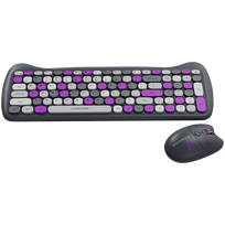 peles - CANYON HSET-W6 EN Keyboard Mouse Kitty Edition AAA АА Wireless Violet | CNS-HSETW6VT - 6 nuotrauka