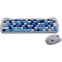 editing keyboard - CANYON HSET-W6 EN Keyboard Mouse Kitty Edition AAA АА Wireless Blue | CNS-HSETW6BL - 3 nuotrauka