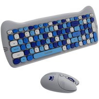 editing keyboard - CANYON HSET-W6 EN Keyboard Mouse Kitty Edition AAA АА Wireless Blue | CNS-HSETW6BL - 4 nuotrauka