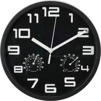 Excellent Houseware 1060521 Sieninis laikrodis su termometru Juodas (Black)
