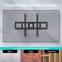 tv 100 - ONKRON Fixed TV Wall Mount for 55 to 100-inch Flat Panel TVs Digital Panels 75 kg, Black | UF4-B - 3 nuotrauka