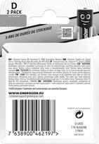 bateriju elementai d - Energizer battery Everyday D CP2 | 7638900462197 - 2 nuotrauka