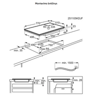 kaitlente indukcine 80 cm - AEG TH85IH50IB - 3 nuotrauka
