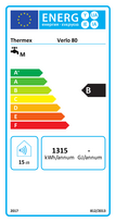 vandens sildytuvas 80l - THERMEX Verlo 80L Baltas (White) Elektrinis vandens šildytuvas - 2 nuotrauka
