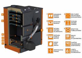granuliniai katilai - Granulinis katilas PELLET UNI 20 su 16 kW KIPI ROT degikliu - 2 nuotrauka