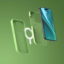 apple iphone 15 pro deklas silicone - Dėklas Telforceone Etteri Silicone Mag Apple iPhone 15 Pro 6,1' šviesiai žalios spalvos - 3 nuotrauka