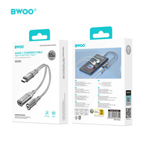 usb i c adapteris - BWOO BZ67 2-in-1 Lightning / USB-C į 3.5mm Jack adapteris Juodas (Black) - 2 nuotrauka