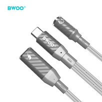 usb i c adapteris - BWOO BZ67 2-in-1 Lightning / USB-C į 3.5mm Jack adapteris Juodas (Black) - 4 nuotrauka
