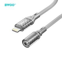 3.5 mm jack - BWOO Lightning to 3.5mm Jack Adapter BZ66 Juodas (Black) - 3 nuotrauka