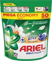 Skalbimo kapsulės Ariel All-in-1 PODS Touch Of Lenor Gold Orchid, 50 vnt