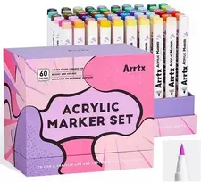 Akriliniai markeriai - flomasteriai ARRTX, 60 spalvų, Anime Colors