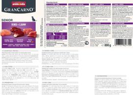 grancarno 800g - Animonda Grancarno Senior su ėriena ir veršiena 800 g - 2 nuotrauka