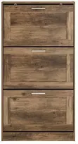 SoBuy Batų spintelė FSR137-L-F, ruda/sidabrinė (Brown/Silver)