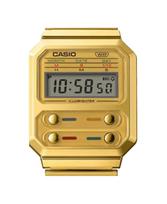 casio laikrodziai - CASIO A100WEG-9AEF Aukso (Gold) - 4 nuotrauka