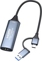 usb c video laidas - PremiumCord HDMI Capture/Grabber USB 3.0 / USB-C Juodas (Black) - 5 nuotrauka