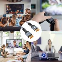 240hz kabeliai - Wozinsky WPS-16AYL1S DisplayPort 2.1 kabelis, VESA sertifikuotas, 80 Gb/s, 16K@60Hz, 8K@120Hz, 4K@240Hz, HDR HDCP DSC, 1m - Juodas (Black) - 2 nuotrauka