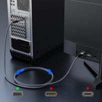 240hz kabeliai - Wozinsky WPS-16AYL1S DisplayPort 2.1 kabelis, VESA sertifikuotas, 80 Gb/s, 16K@60Hz, 8K@120Hz, 4K@240Hz, HDR HDCP DSC, 1m - Juodas (Black) - 4 nuotrauka