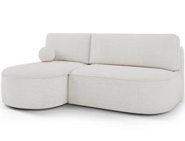 lova x 220 - Livosa Royal 01 kampinė sofa-lova, balta (White) - 7 nuotrauka