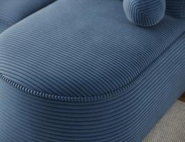 lova x 220 - Kampinė sofa-lova Livosa Jarell 40, tamsiai mėlyna (Dark Blue), kairinė, 144 x 220 cm x 93 cm - 2 nuotrauka