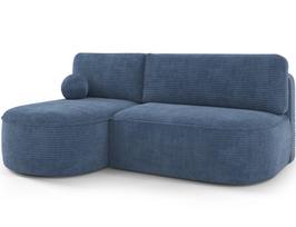 lova x 220 - Kampinė sofa-lova Livosa Jarell 40, tamsiai mėlyna (Dark Blue), kairinė, 144 x 220 cm x 93 cm - 7 nuotrauka