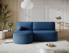 lova x 220 - Kampinė sofa-lova Livosa Jarell 40, tamsiai mėlyna (Dark Blue), kairinė, 144 x 220 cm x 93 cm - 8 nuotrauka