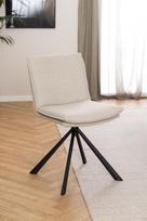 valgomojo kedes beige - Valgomojo kėdė Flynn Basel 24 101135, juoda/smėlio, 59 cm x 47 cm x 85 cm - 2 nuotrauka