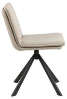valgomojo kedes beige - Valgomojo kėdė Flynn Basel 24 101135, juoda/smėlio, 59 cm x 47 cm x 85 cm - 6 nuotrauka