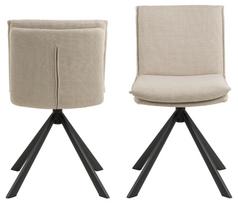 valgomojo kedes beige - Valgomojo kėdė Flynn Basel 24 101135, juoda/smėlio, 59 cm x 47 cm x 85 cm - 7 nuotrauka