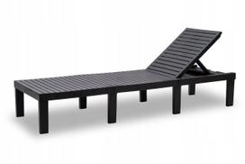 saules gultai plastiko - Gultas VLX Sun Lounger w/ Cushion 315829, juodas - 4 nuotrauka