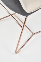 auksines valgomojo kedes - Halmar Chair K390 Cream/Dark Grey/Gold - 5 nuotrauka