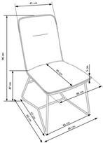 auksines valgomojo kedes - Halmar Chair K390 Cream/Dark Grey/Gold - 9 nuotrauka