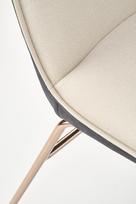 auksines valgomojo kedes - Halmar Chair K390 Cream/Dark Grey/Gold - 13 nuotrauka