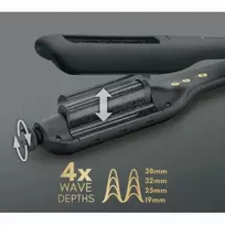 plauku garbanojimas - Diva Pro Styling Precious Metals Gold Dust Plaukų formavimo žnyplės Juodos (Black) - 5 nuotrauka