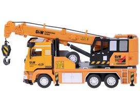 su kranu - GLW Statybinis kranas su garsu ir šviesa ZA5011, geltona (Yellow) - 5 nuotrauka