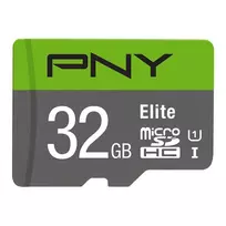 sd kortele 2gb - PNY Elite, 32 GB MicroSDHC CL10 + SD adapteris - 5 nuotrauka