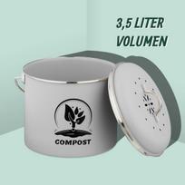 lauko deze - „Bonideco“ apvali komposto dėžė, virtuvė 3,5 litro - 7 nuotrauka