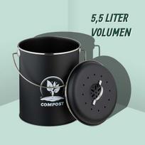 atlieku konteineriu dezes - Bonideco komposto dėžė su kvapų filtru, 5,5 litro - 6 nuotrauka