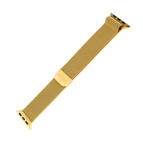 auksinis apple watch - Fixed | Mesh Strap for Apple Watch 42/44/45/46/49mm | Gold | FIXMEST-434-GD - 2 nuotrauka