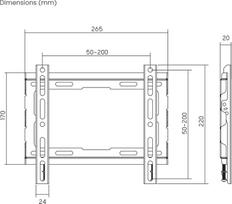43 tv - Sbox PLB-2222F-2 (23-43/45kg/200x200) - 3 nuotrauka