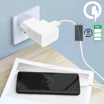 samsung ikroviklis usb c - Samsung EP-TA200EWE + EP-DR140AWE 15W Kelioninis įkroviklis + USB-C Data kabelis Baltas (White) - 6 nuotrauka