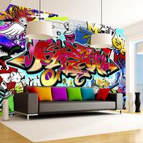 Fototapetas Artgeist Street Art:Red Theme XXLNEW010680, 210 cm x 300 cm