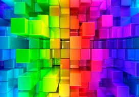 Fototapetas Artgeist Colour Jigsaw XLNEW011562SAM, 175 cm x 175 cm