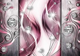 Fototapetas Artgeist Pink And Diamonds, 210 cm x 210 cm