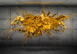 Fototapetas Artgeist Yellow Splash 4XLFT19SAM, 280 cm x 280 cm