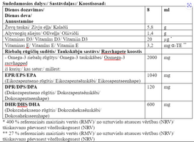 omega 3 papildai - NORSAN OMEGA-3 TOTAL, natūralaus skonio, 200 ml - 2 nuotrauka