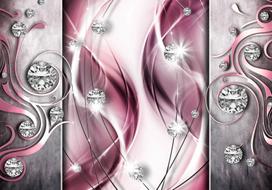 Fototapetas Artgeist Pink And Diamonds LNEW011456, 140 cm x 140 cm